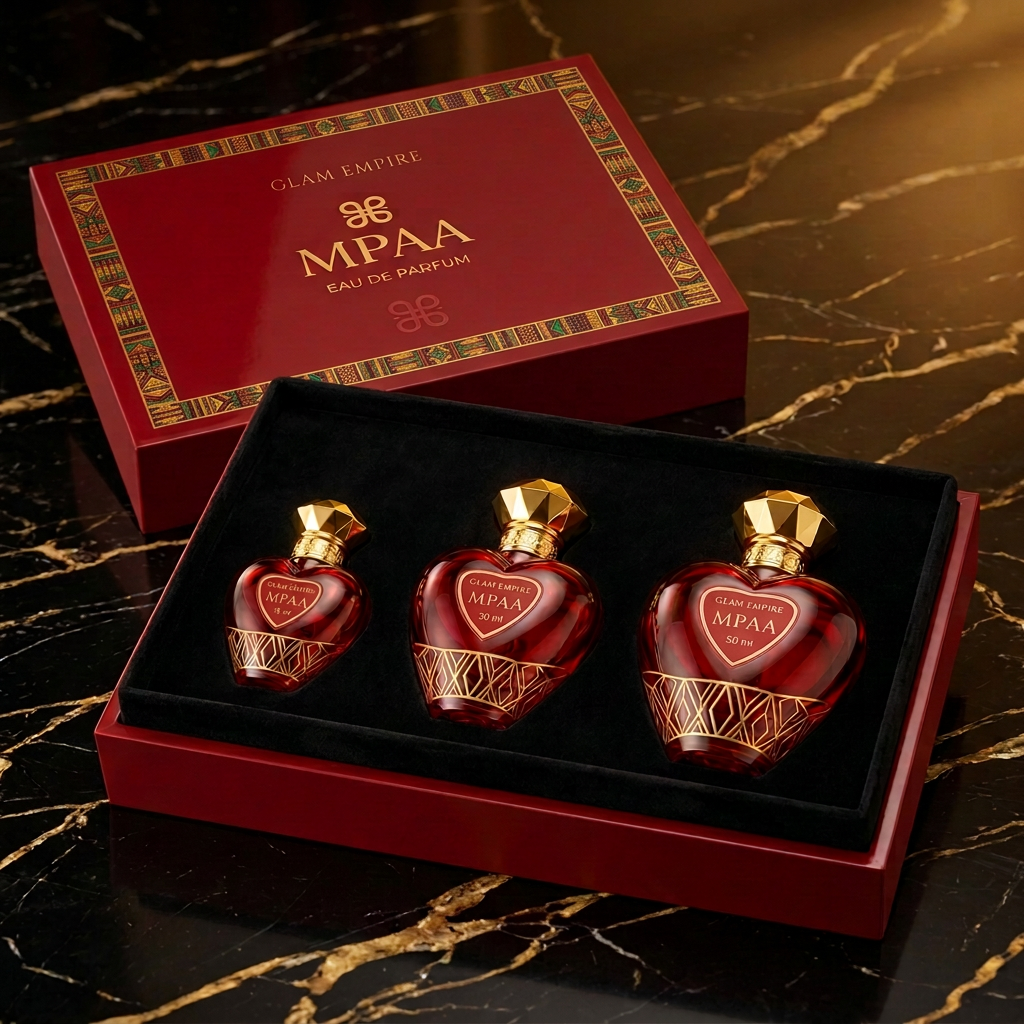 Glam Empire Mpaa three-size gift set in its presentation box